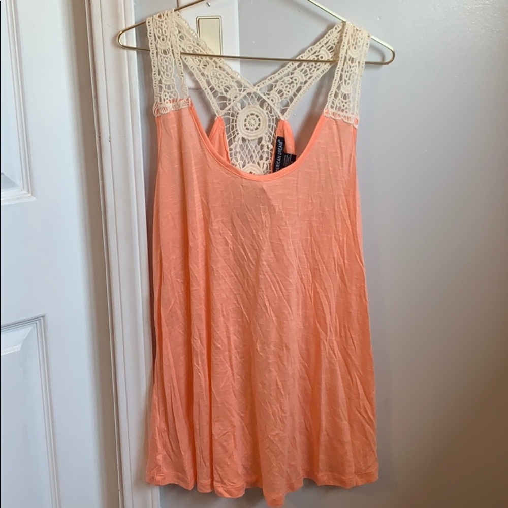 Peach colored tank top